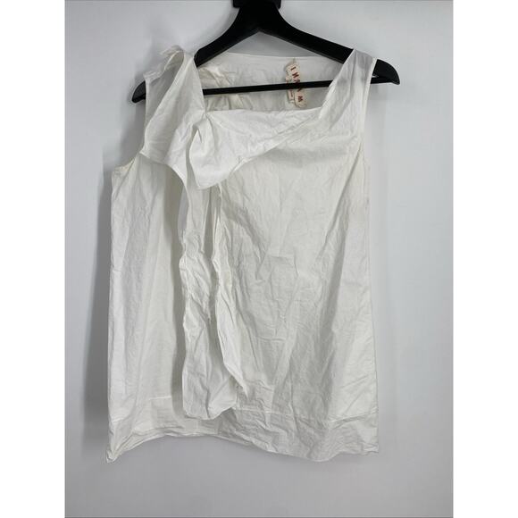 Marni Tank Top Women’s 40 Ruffle Cotton Grunge Casual Preppy Quiet Luxury 925 - Picture 1 of 9